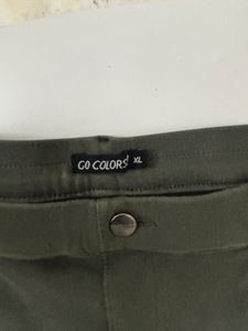 Go Colors Olive Green Pants Size:XL