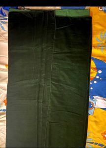 Elegant Dark Green  Saree with  Sleevless Blouse