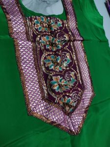 Green &amp; Purple Salwar Kameez Suit