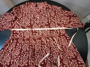 (&#34;Here&amp;Now&#34;)Maroon Printed Shirt Kurti🌺