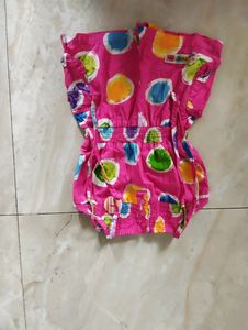 Combo Of 3 ...dress And cotton jumpsuit for summer wear... kids Aged 2-4 can wear it...