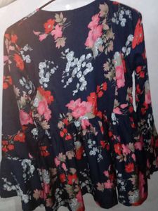 Floral Print Peplum Top