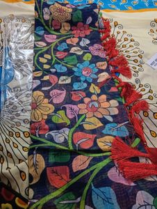 Pure Lenin Kalamkari Saree