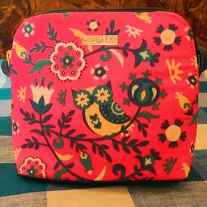 Chumbak Colorful Floral Owl Print Bag