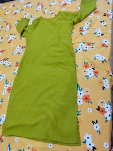 Embroidery Work Green Kurta With Pant