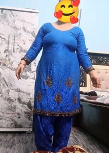 Blue Embroidered Kurta Set