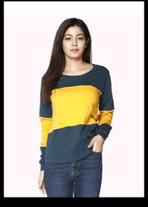 Yellow Blue Striped T-shirt