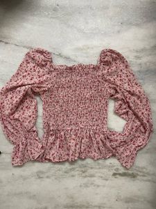 Floral Printed Bell Sleeves Top