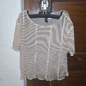 Sheer beautiful crop top In perfect condition