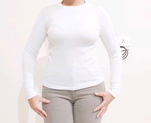 White Fitted Top