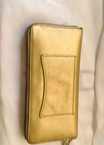 Michael Kors Pale Gold Continental Leather Wallet