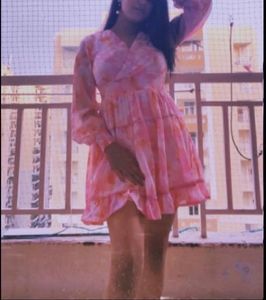 Pink Tie-Dye Mini Dress