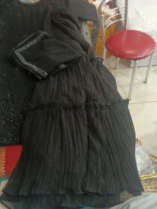 Elegant Black Embroidered Kurta Set