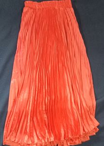 Orange Full Length Skirt