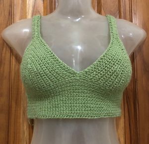 Green Crochet Bralette