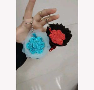 mini rose ribbon bouquet