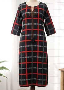 Stylish Plaid Print kurta