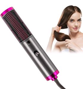 2-in-1 HairDryer & Straightener Hot Air Brush Comb
