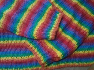 Rainbow Striped Knit Sweater