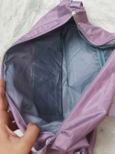 Lilac Foldable Travel Duffel Bag