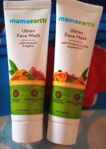 Mamaearth Combo Ubtan Face Wash And Mask
