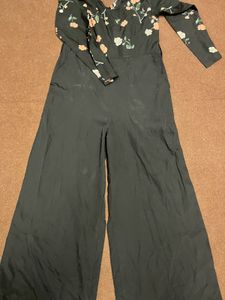 Jumpsuit With Floral Print On Top &amp; Belt