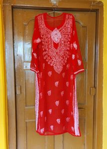 Chikankari Kurta With Inner ❤️