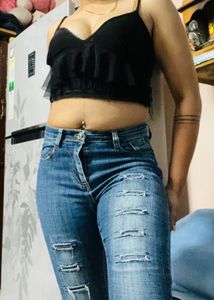 Ripped Blue Denim Jeans