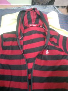 Striped Zip-Up Hoodie