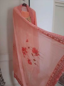 Plus Size Kurta Plazzo Set In Peach Color