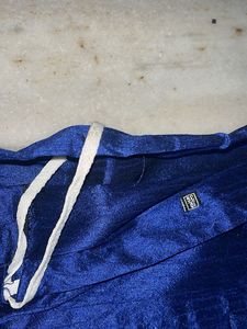Classy Men White Kurta With Blue Pyjama(chooridar)