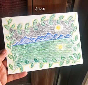 Hand drawn Mountain Art