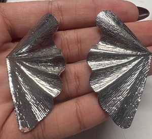 metallic Silver statement Earrings