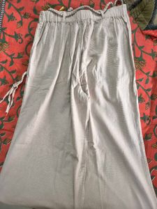 New Linen Beige Wide Leg Pants