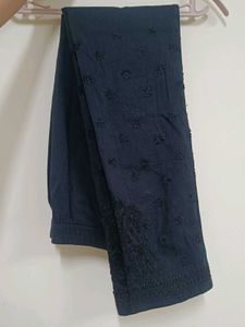 Black Chikankari Leggings/Pants