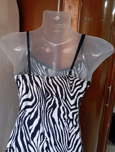Zebra Print Mini Dress