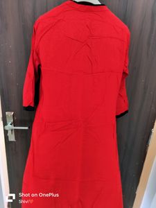 Red Kurta With Palazzo