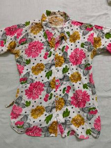 Floral Print Long Sleeve Shirt