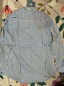 White &amp; Blue Lining Formal Shirt…..🤍💙