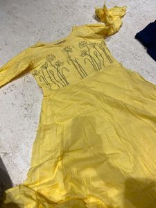 butter yellow indian dress