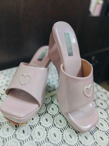 Lavender Heart Slide Sandals