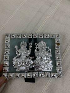 🆕Silver Plated Laxmi Ganesh Idol with Stand
