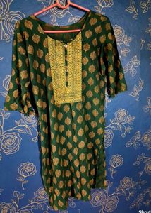 2 Green One Time Used Kurti