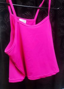 Pink &amp; Black Tank Top Set