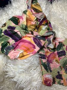 Colorful Patterned crop Top