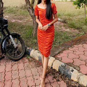Moda Rapido Tan Brown Party Dress