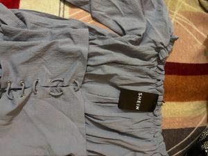 Shein Blue Long Sleeve Top