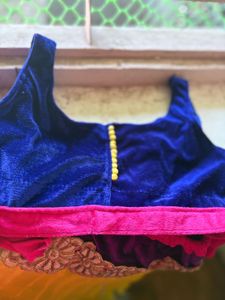✨ SALE Royal Blue Velvet Net Lehenga