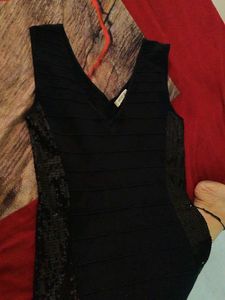 Woolen Middy Dress With Ruffle Shirt