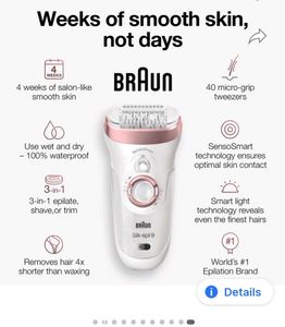 Braun Silk-epil 9 SensoSmart Epilator